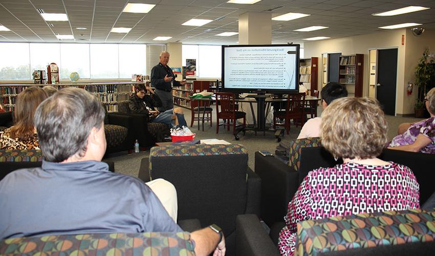 Don Jefferies giving a presentation to the audience.