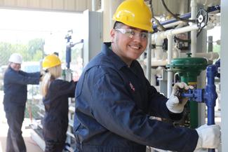 Male with uniform and hard hat